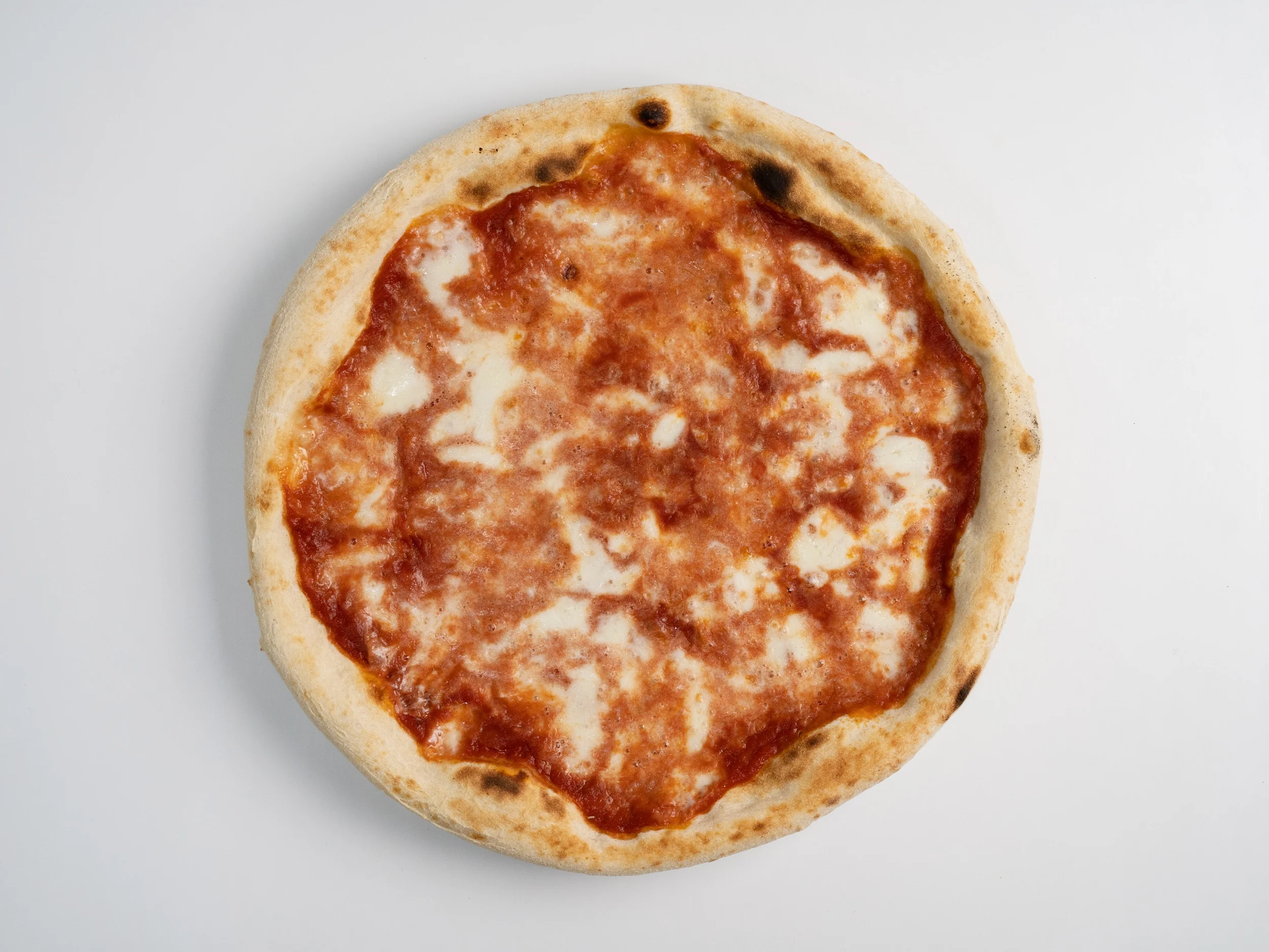 Pizza margherita di Pizziamo+1 vista dall'alto